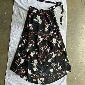 Golda Faux Wrap Midi Skirt